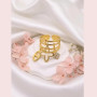 Bague Breloque Maille Marine Trèfle Acier Inoxydable - Taille Ajustable - Charms - Ne Rouille Pas - Idée Cadeau Parfaite -Tendan