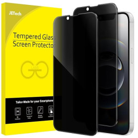JETech Verre Trempé Anti-Espion pour iPhone 17e/16e, Lot de 2 | Protection D'écran à Couverture Intégrale, Protection Bord à Bor