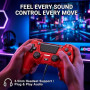 BJXOZ Manette sans fil pour PS4 Manette, Contrôleur avec USB-C Port | Double Vibration, Capteur 6 Axes, Pavé Tactile et Prise Ca