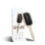 Brosse à boucler – Fixe et modele les boucles (Beige, 24cm) | Réduit la traction, les frisottis et la séparation. Bords lisses,