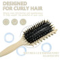 Brosse à boucler – Fixe et modele les boucles (Beige, 24cm) | Réduit la traction, les frisottis et la séparation. Bords lisses,