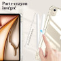Coque pour iPad Air 11 M4/M3/M2 2026-2024/Air 5/4 Étui Lumière Stellaire | Porte Stylet Bumper TPU Souple Dos Transparent Suppor