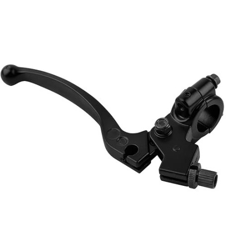Levier d'embrayage pliable CYWVYNYT pour Dirt Pit Bike 50CC - 125CC, Aluminium Anodisé, Noir, 7/8" (22 mm), Perche Réglable