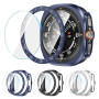 [3+3Pièces]Kamita Coque pour Samsung Galaxy Watch Ultra 47mm, 3 Verre Trempé Protecteur d'écran+3 PC Bumper Case+3 Anneau de Cad