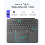 Inateck Coque Clavier iPad Air 13", Pavé Tactile Géant Haute Précision | iPad Pro 12.9", magnétique détachable, portrait/paysage