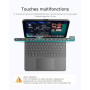 Inateck Coque Clavier iPad Air 13", Pavé Tactile Géant Haute Précision | iPad Pro 12.9", magnétique détachable, portrait/paysage