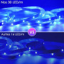 HOVVIDA Ruban LED 10m, LED Chambre 10m, Bande LED, 300 LED, 30 LED/Mètre | 1x10m, 24V, APP et Télécommande, Synchronisation de l