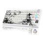 YINDIAO Attack Shark X820 Ultra Gasket Clavier Mécanique avec écran TFT et Knob, Disposition ANSI 75%, 2,4GHz/BT/Filaire, 5 Mous