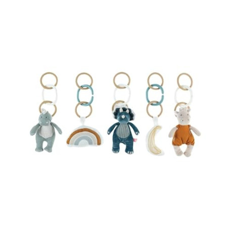 NOUKIE'S - Jouets pour arche d'éveil bébé - Tiga, Stegi & Ops