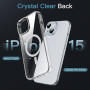 JETech Coque Magnétique pour iPhone 15, Transparent | Compatible avec MagSafe, Étui Housse Bumper Antichoc, Résistant aux Rayure
