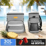 Sac à Dos Isotherme 30L Pliable - Grand Capacité, Maintient au Frais 24H, Léger et Imperméable pour Pique-Nique, Plage, Voyage,