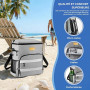 Sac à Dos Isotherme 30L Pliable - Grand Capacité, Maintient au Frais 24H, Léger et Imperméable pour Pique-Nique, Plage, Voyage,