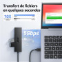 acer Hub USB 3.0 avec 5 Ports, 4 Ports de Données USB 5Gbps pour PC (60cm) | Adaptateur Multiport USB Hub pour PC, MacBook Air,