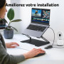 acer Hub USB 3.0 avec 5 Ports, 4 Ports de Données USB 5Gbps pour PC (60cm) | Adaptateur Multiport USB Hub pour PC, MacBook Air,