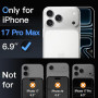 JETech Verre Trempé pour iPhone 17 Pro Max, Lot de 3 | 9H Protection D'écran, Transparent HD, Protection Anti-Rayures, Outil d'I