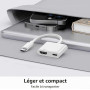 Adaptateur USB C vers HDMI 4K@60Hz pour iPhone 17/16/15, Adaptateur AV Numérique Type C, Connecteur d'écran de Synchronisation V