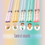5 Paires Baguette Chinoise Reutilisable Baguette en Fibre de Verre Lavables Baguettes Antidérapantes Sakura Amber Baguettes Chin