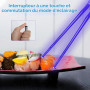 Light Up Baguettes Lightsaber Baguette Chinoise avec 9 Modes de Couleur, SOARFLY Lightsaber Baguette Réutilisables Sans BPA Illu