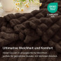 BEDELITE Plaid Polaire Marron Foncé pour Canapé 125x150 cm | Couverture Hiver à carreaux, Doux et Chaud, Cadeau Coconning, Pour 