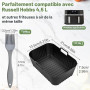 HA BIN Lot de 2 moules en silicone pour friteuse à air Dual Zone 9L (2×4,5L) – Réutilisable, compatible lave-vaisselle, accessoi