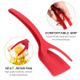 KJG Spatule à œufs au plat, spatule 2 en 1, spatule à pancakes, spatule en plastique, spatule en silicone, résistance aux hautes