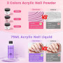 Deciniee Acrylique Kit Ongles Pour Débutants–Faux Ongles/Poudre Acrylique/Lampe UV/Main D'Entrainement Manucure-Idéal Pour DIY N