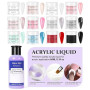 Kit Ongle Acrylique Complet En Gel Avec Lampe Uv 36w,Fraises à électriques,Poudre Acrylique Pour, Beaucoup de décoration manucur