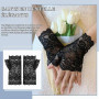 TRKETK 3 Paire Gants en Dentelle Multicolore Courts en Mitaines à Demi-Doigt Gants en Dentelle pour Femme Accessoires élégants p