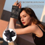 TRKETK 3 Paire Gants en Dentelle Multicolore Courts en Mitaines à Demi-Doigt Gants en Dentelle pour Femme Accessoires élégants p