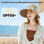 Feelorna Chapeau de paille pour femme - Protection UV - Avec large bord - Respirant - Pliable - Pour la plage - Pour les voyages