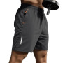 SHAGGA Lot de 3 shorts de sport légers à séchage rapide pour homme, entrejambe 7 avec poches zippées pour course à pied, fitness