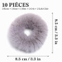 KEYRI 10 Pièces Bandeaux en Peluche Élastiques Cordes À Cheveux en Peluche | pour les Femmes Filles, Chouchous à Cheveux en Faus