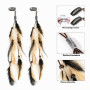 MWOOT 6 Pièces Pinces à Cheveux Plumes, Extensions de Cheveux Bohème, Coiffe Indienne pour Femmes,Hippie Plume Clips Cheveux pou