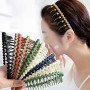 FSSTUD Lot de 7 serre-têtes en plastique avec dents - Peigne ondulé - Serre-têtes colorés en zigzag - Élastique antidérapant en