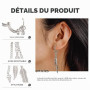 Beaupretty Boucles D'Oreilles Pendantes Plumes Pour Femmes Boucles D'Oreilles Punk Et Cartilage Accessoire Léger Pour Quotidien