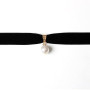 Prosy Collier ras du cou réglable en velours noir avec perles dorées pour femmes et filles