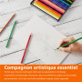 Amazon Basics Crayons de couleur dans une boîte en métal, 24 pièces, Couleurs assorties