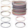 ElevateTech 30 pièces bracelets d'amitié tissés faits à la main, réglables avec pompons colorés, en corde de coton, One Size, Co