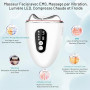 Appareil Anti Rides Massage Visage 4 Modes, EMS Guasha Électrique 4 en 1,Masseur Visage Lifting avec Froid Chaleur & Vibration,M
