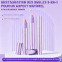 3 PCS Ceramic Cuticle Pen Huile Cuticules Ongles Stylo, 3 en 1 Stylo Soin des Ongles Stylos Huile Hydratante, Nail Care Pen Nour