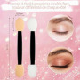 BUTBU 50 pièces Brosse à Paupières, Pinceaux Maquillages Yeux, Pinceau de Fard à Paupières Double Face, Pinceaux Eponge pour Far