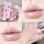 Fruity Lot de 4 baumes à lèvres hydratants avec grand pinceau applicateur Maquillage hydratant brillant à lèvres hydratant pour