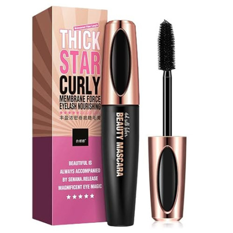 Allbestaye Mascara fibre de soie 4D, allongement de cils extra long et mascara volume des cils Imperméable à l'eau longue durée