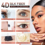 Allbestaye Mascara fibre de soie 4D, allongement de cils extra long et mascara volume des cils Imperméable à l'eau longue durée