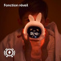 ZAZU Sarah Réveil Éducatif Enfant Rechargeable – Veilleuse LED 5 Couleurs, Machine à Sons, Horloge Jour/Nuit, Réveil Pédagogique