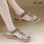ZDQ Sandales Femme Été Confortable Plate Chaussures
