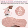 Baskets Femme Chaussures De Course avec Coussin D’Air Amortissantes Sport Sneakers Légères Respirantes Antidérapantes pour Runni