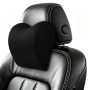 Coussin Appuie Tete Voiture, 1pcs Mousse Mémoire Respirant Amovible, Noir-A | Coussin Nuque Respirant Design Ergonomique pour Co