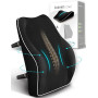 Travel Ease Coussin de Soutien Lombaire Ergonomique, Support Dorsal en Mousse à Mémoire pour Siège de Voiture Chaise de Bureau,