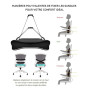 Travel Ease Coussin de Soutien Lombaire Ergonomique, Support Dorsal en Mousse à Mémoire pour Siège de Voiture Chaise de Bureau,